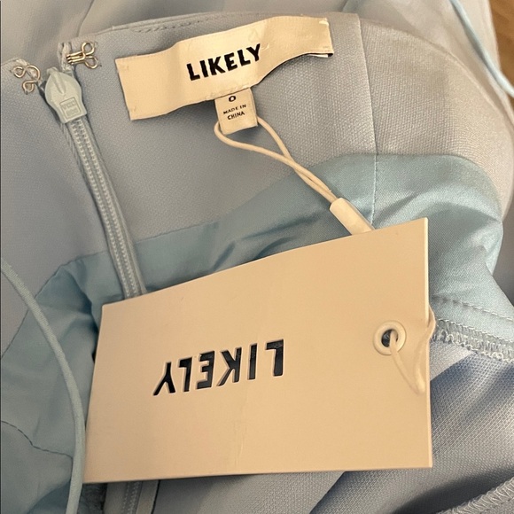 NWT Likely Light Blue Midi Dress with Spaghetti Straps Size 0 - Picture 6 of 7